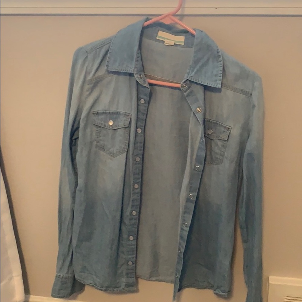 love culture denim button up